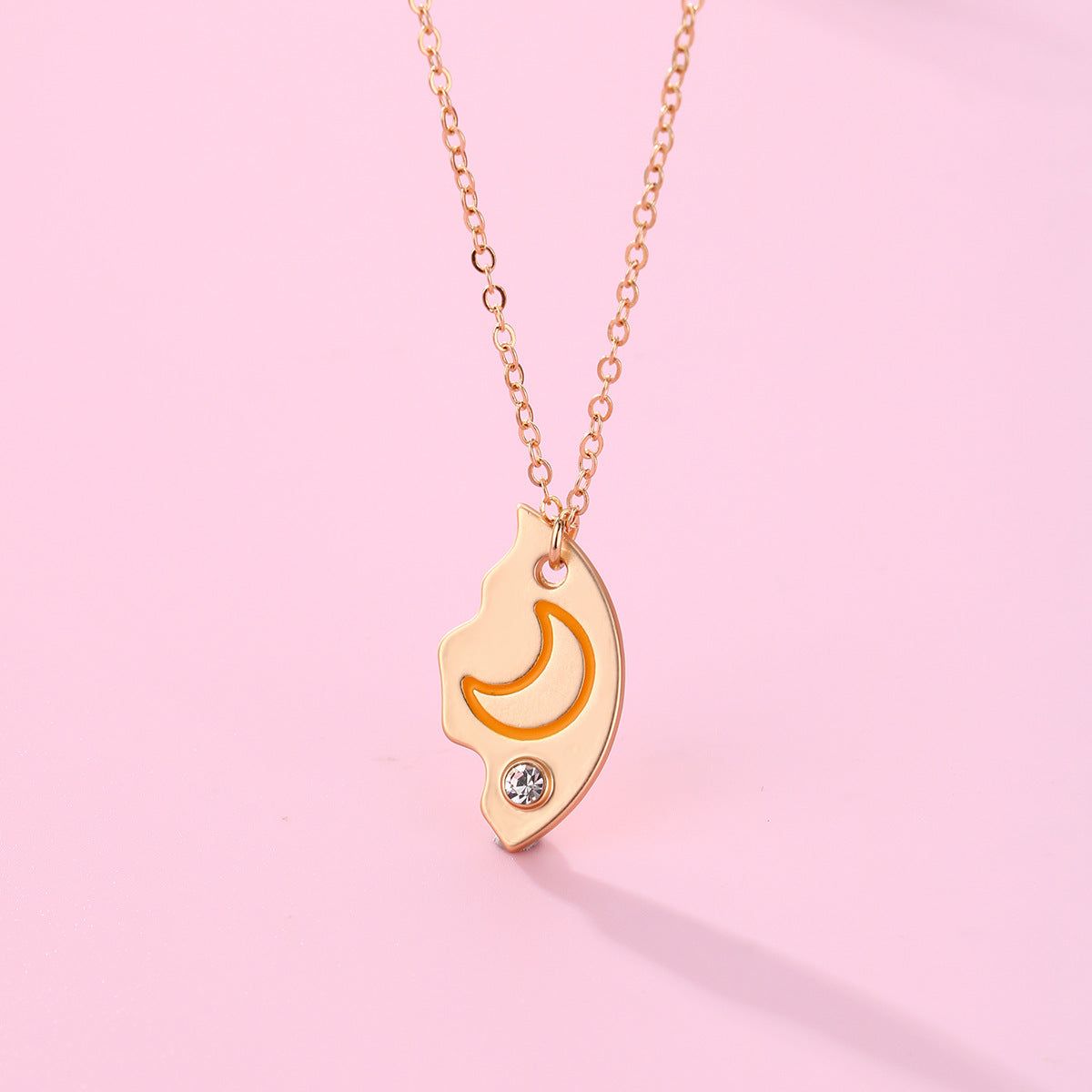 Moon Star Sun Trio Pendant Necklace