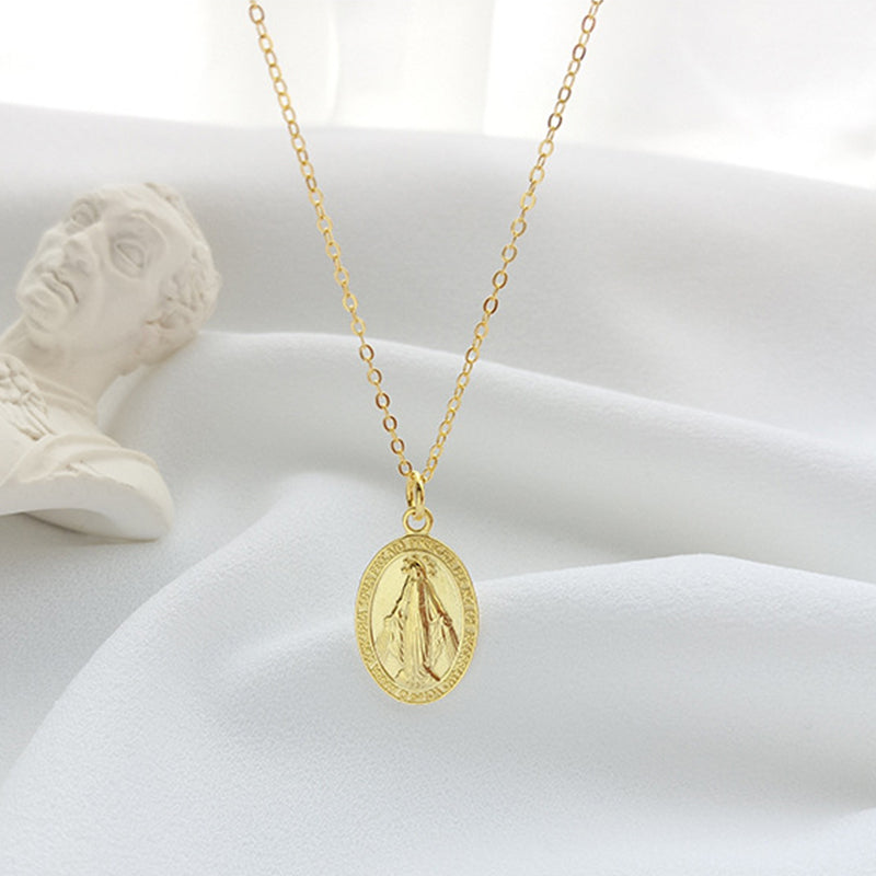 Vintage Portrait Pendant Necklace