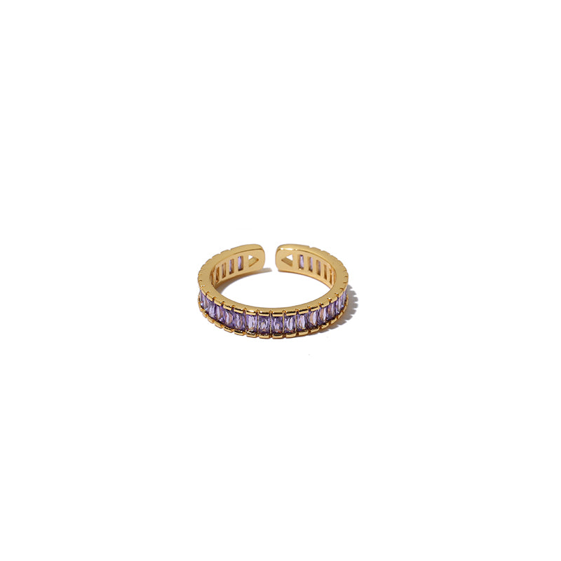 This image showcases the ChicBlingBabe Dreamy Purple Romantic Ring with a sparkling lavender cubic zirconia set on an open adjustable band, perfect for date nights, gifting occasions, and elegant everyday wear.