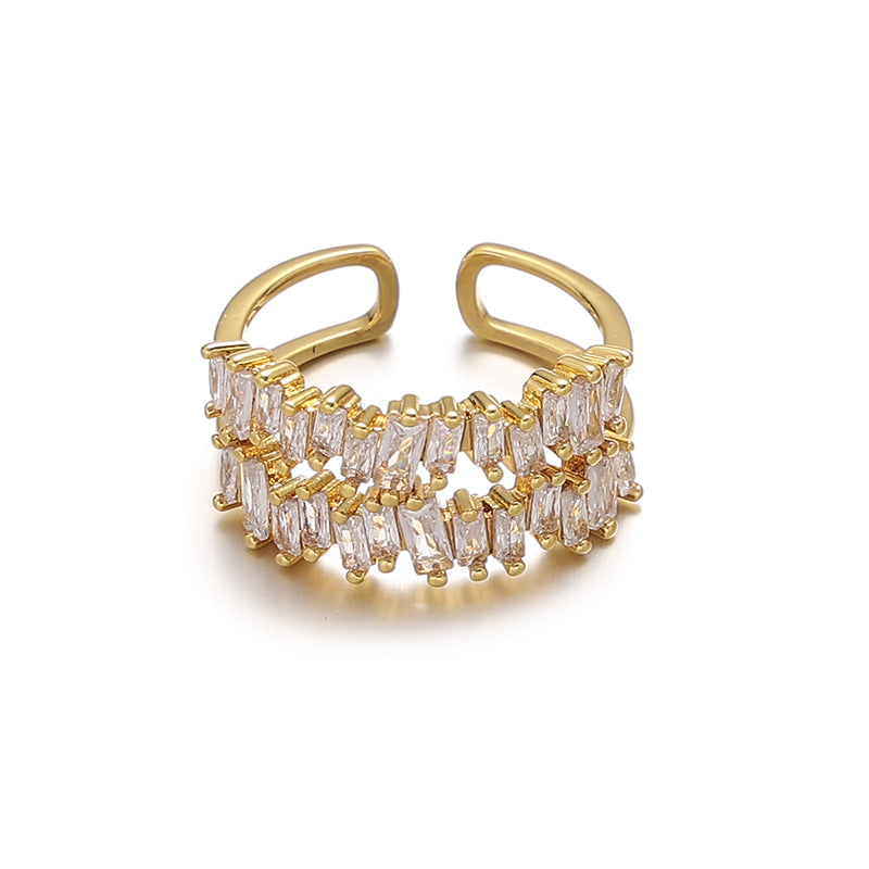 This vintage-inspired hollow star adjustable ring from ChicBlingBabe features a delicate open band design with shimmering cubic zirconia accents, perfect for daily wear or special occasions. The elegant gold-tone finish adds a touch of celestial charm, making it an eye-catching addition to any jewelry collection.