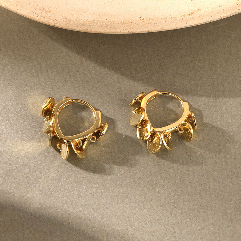 Sparkling Round Ear Cuffs