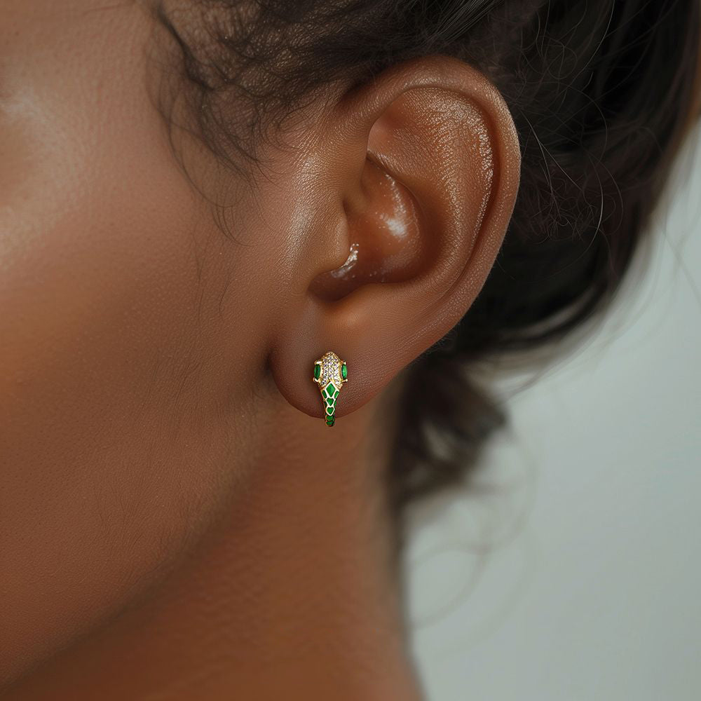 Serpent Rainbow Zirconia Hoops