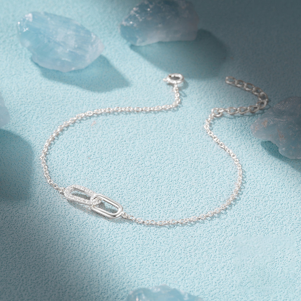Cross Clasp Zirconia Bracelet