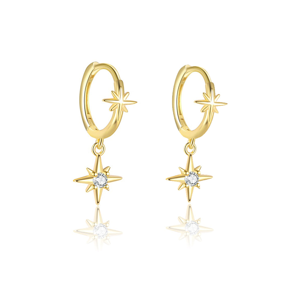 Minimalist Zirconia Star Earrings