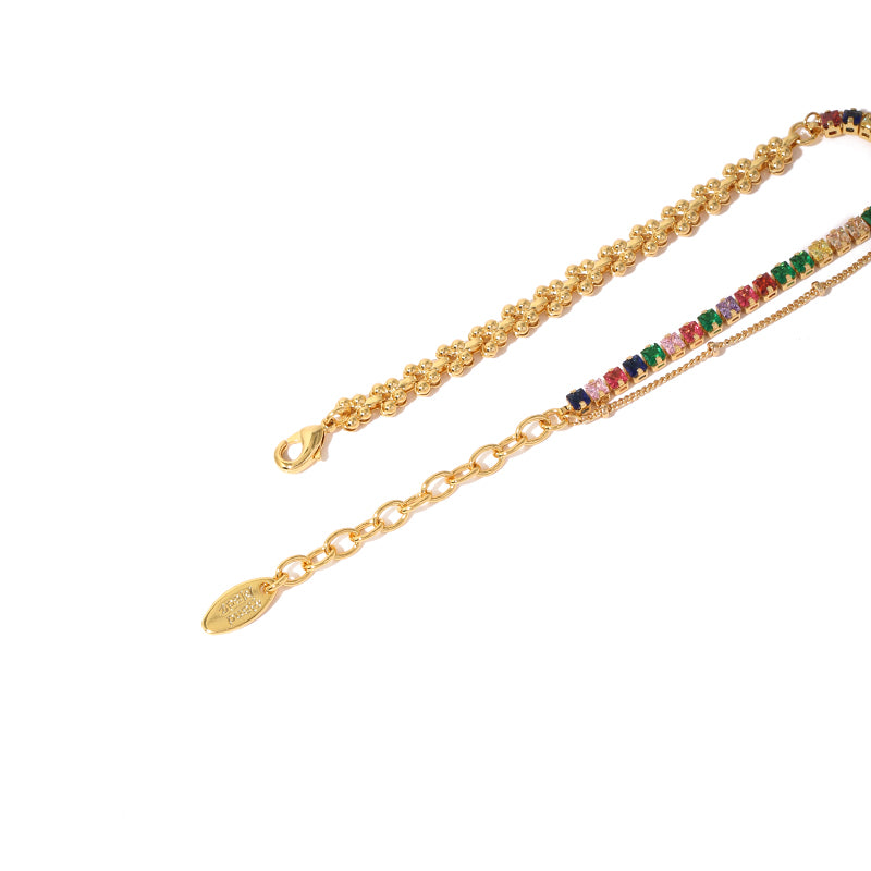 Wheat Chain Zirconia Bracelet