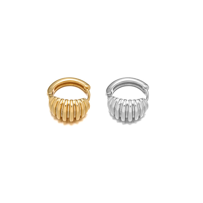 Sleek Spiral Hoop Earrings