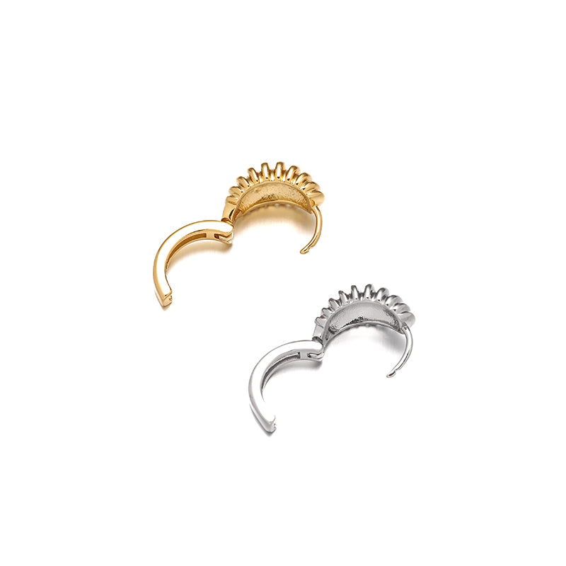 Sleek Spiral Hoop Earrings