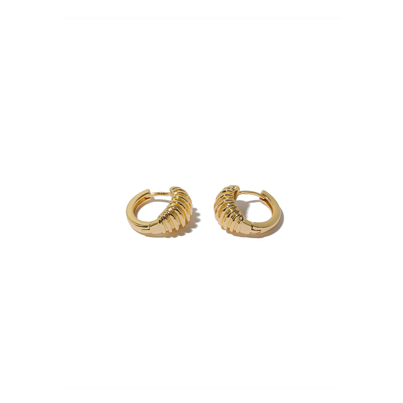 Sleek Spiral Hoop Earrings