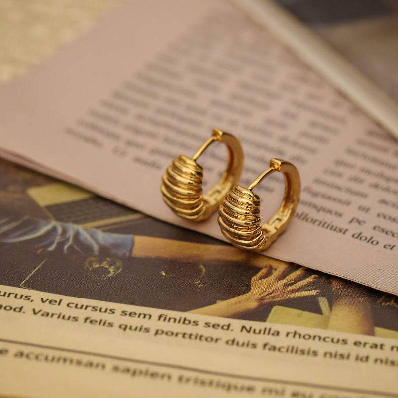 Sleek Spiral Hoop Earrings
