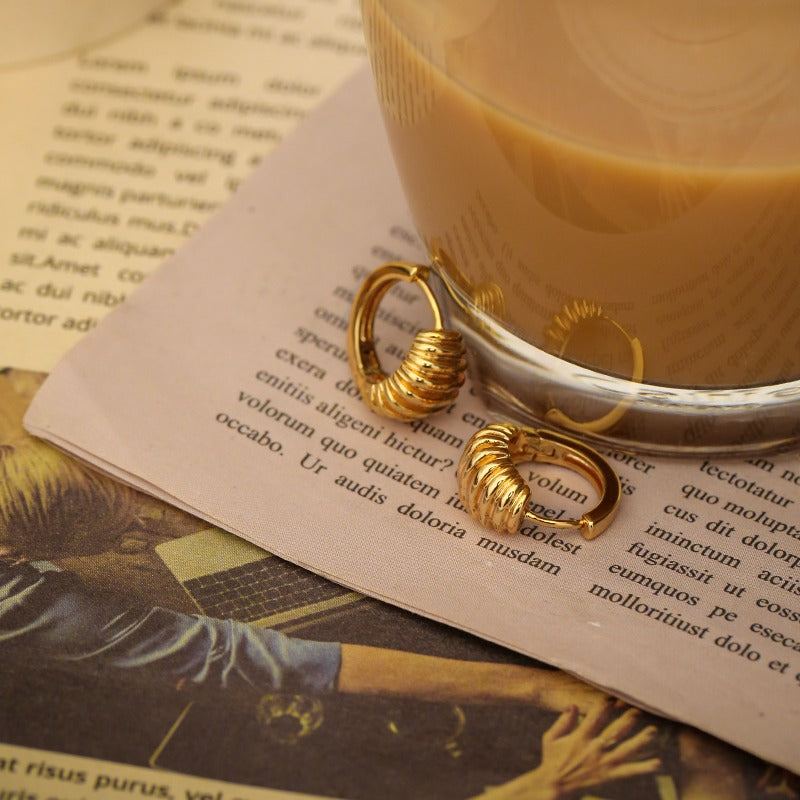 Sleek Spiral Hoop Earrings