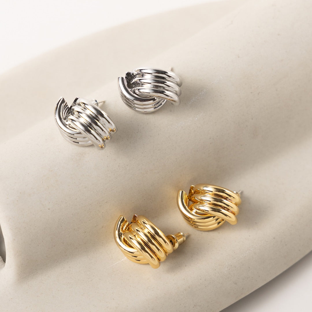 Minimalist Line Stud Earrings