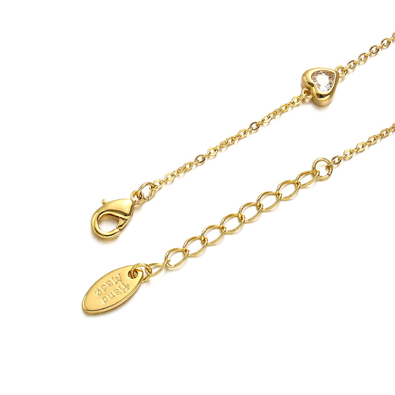 Vintage Heart Zircon Bracelet
