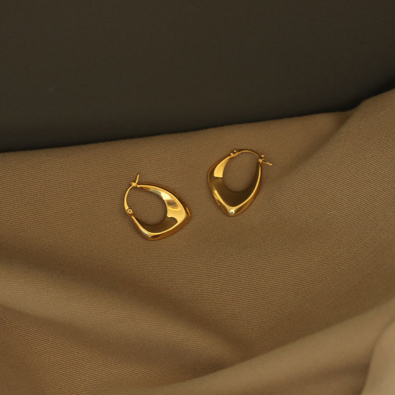 Minimalist Geometric Metal Earrings