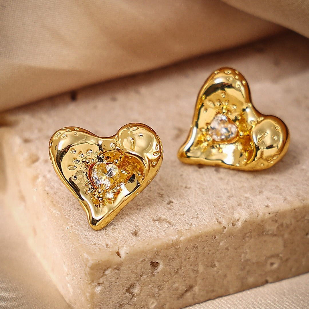 Shiny Heart Fashion Earrings