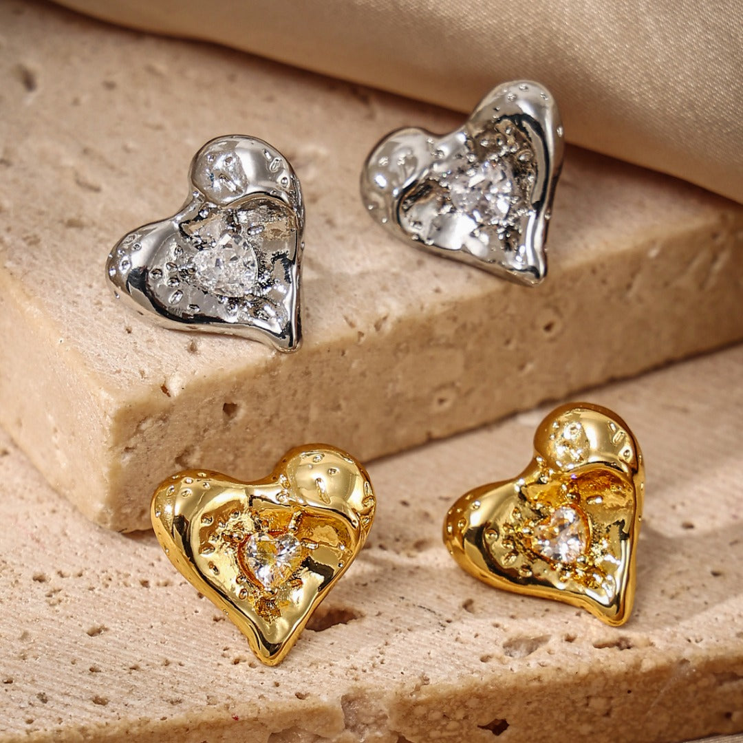 Shiny Heart Fashion Earrings