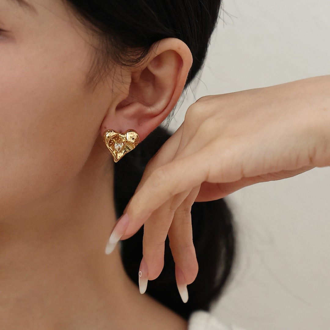 Shiny Heart Fashion Earrings