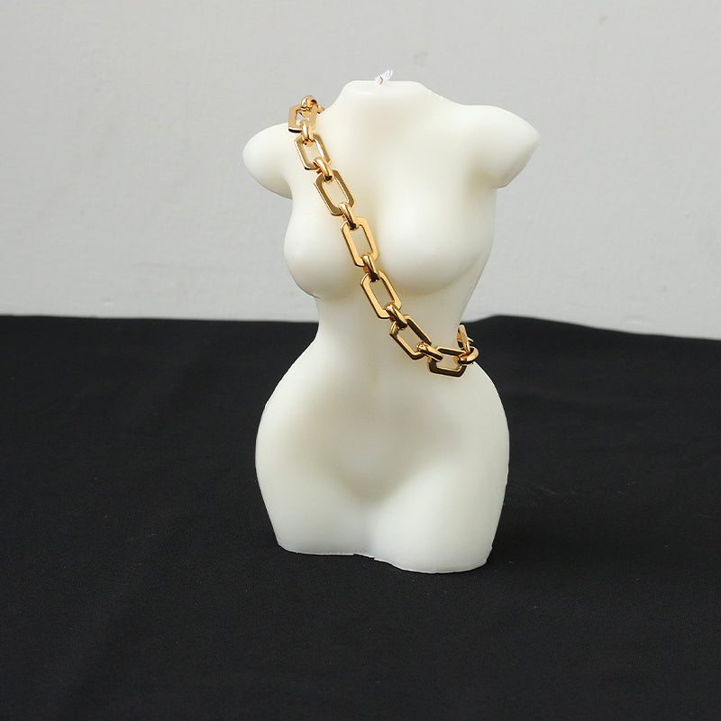 Trendy Chunky Gold Chain Bracelet