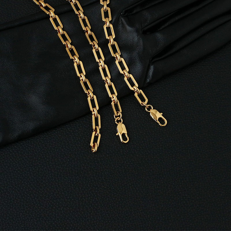 Trendy Chunky Gold Chain Bracelet