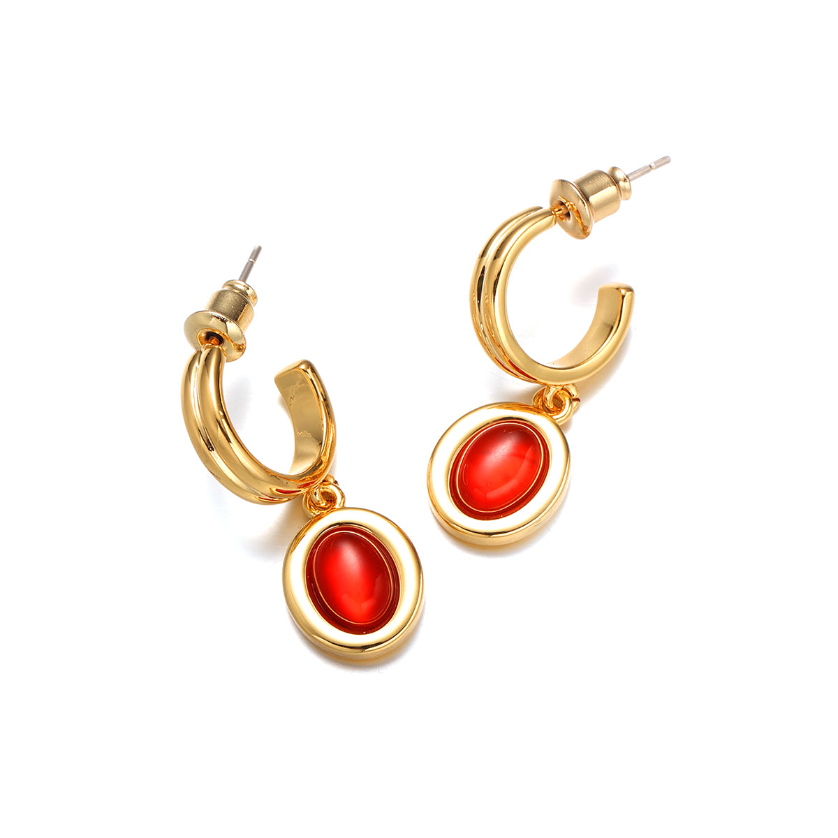 Vintage Agate & Tiger Eye Earrings