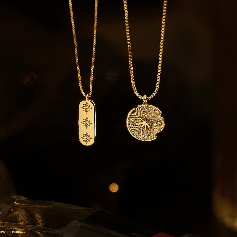 Starburst Zircon Pendant Necklace