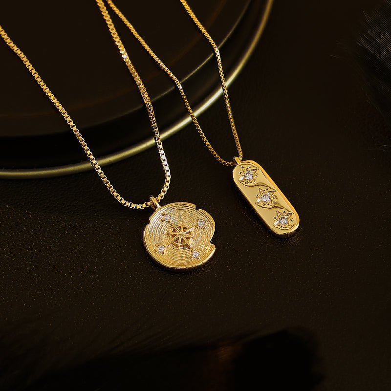 Starburst Zircon Pendant Necklace