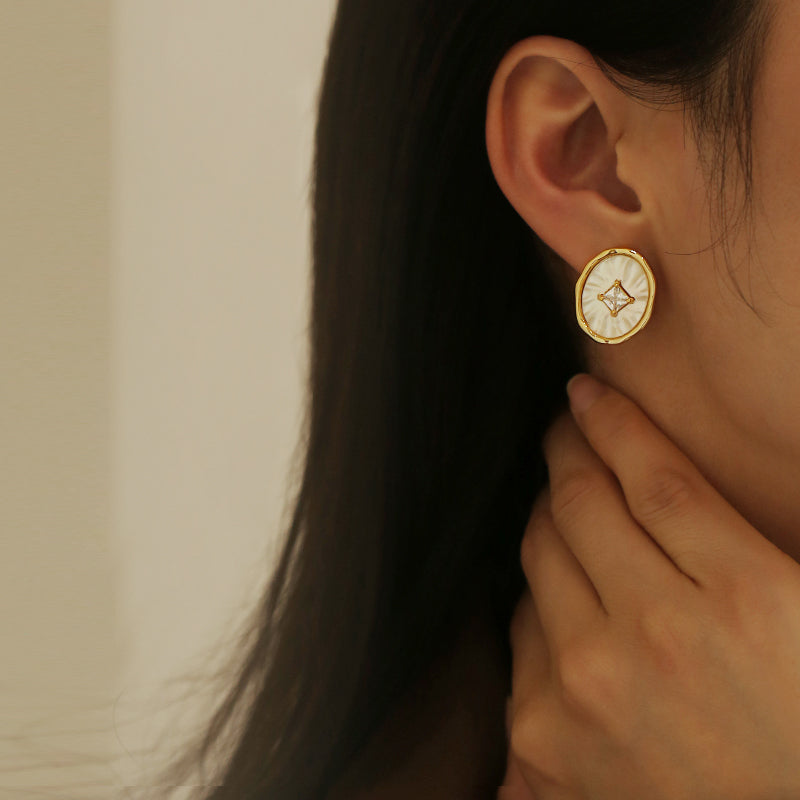 Elegant Mother-of-Pearl Earrings