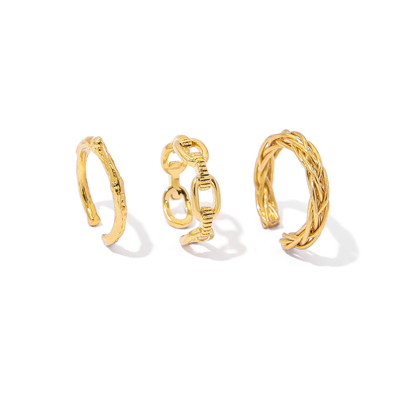Sleek Twisted Stacking Ring