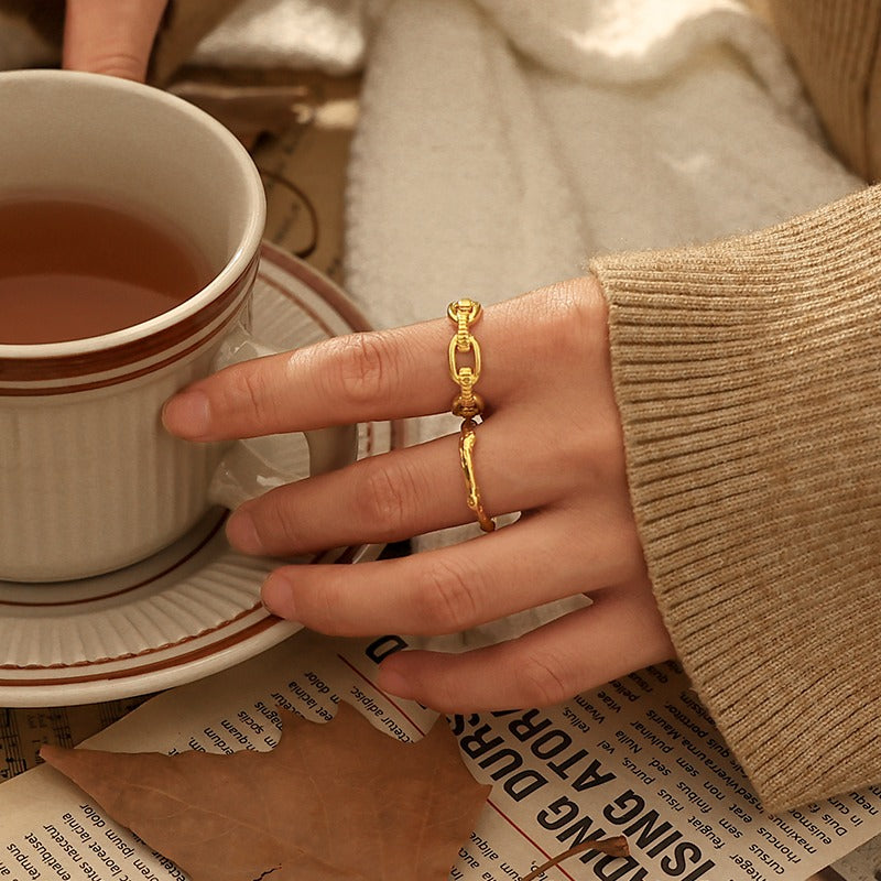 Sleek Twisted Stacking Ring
