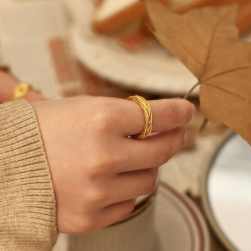 Sleek Twisted Stacking Ring