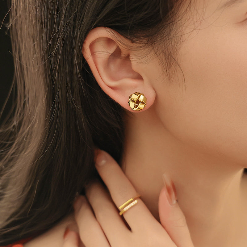 Petite Twisted Stud Earrings