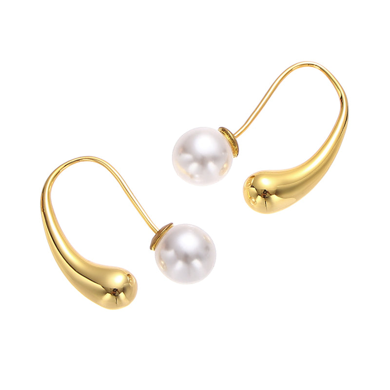 Elegant Pearl Hook Earrings