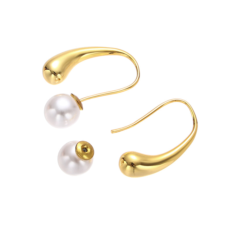 Elegant Pearl Hook Earrings