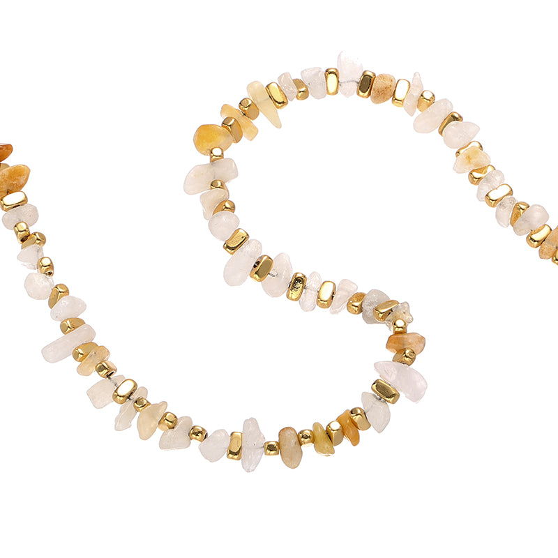 Irregular Natural Stone Beaded Necklace