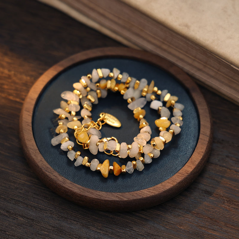 Irregular Natural Stone Beaded Necklace