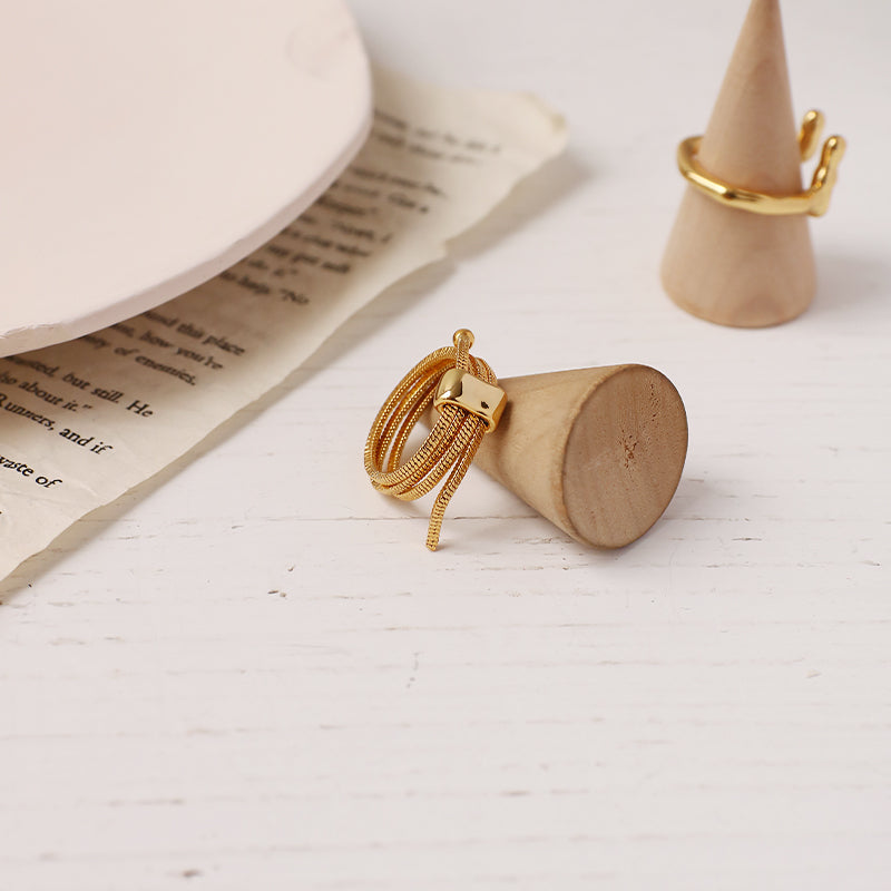 Trendy Stacking Snake Chain Ring