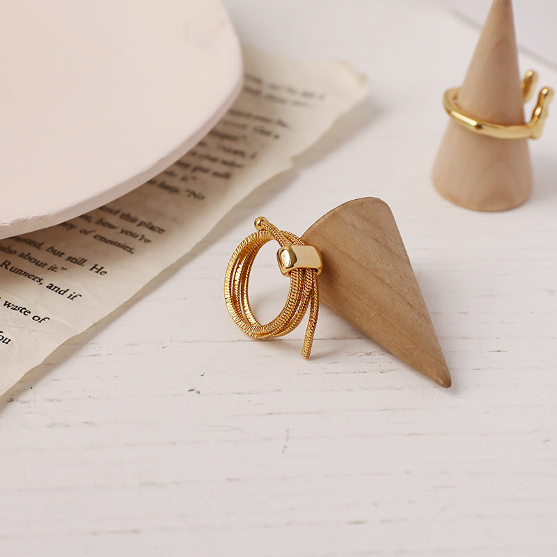 Trendy Stacking Snake Chain Ring