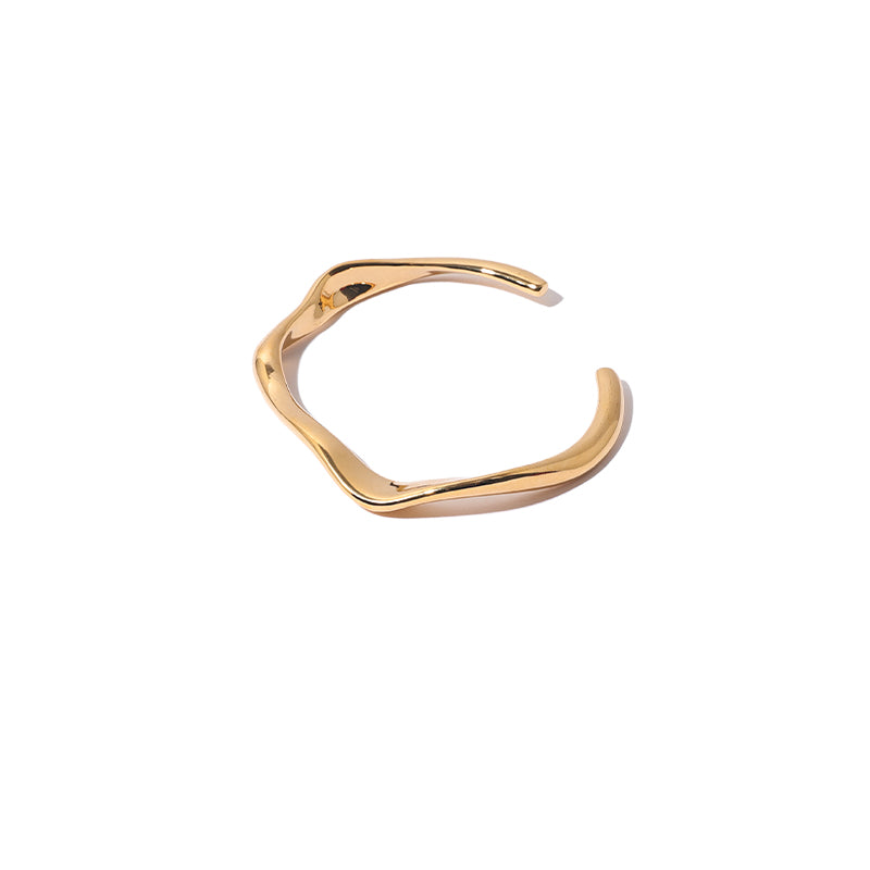 Sleek Asymmetrical Open Bangle