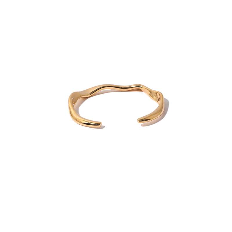 Sleek Asymmetrical Open Bangle