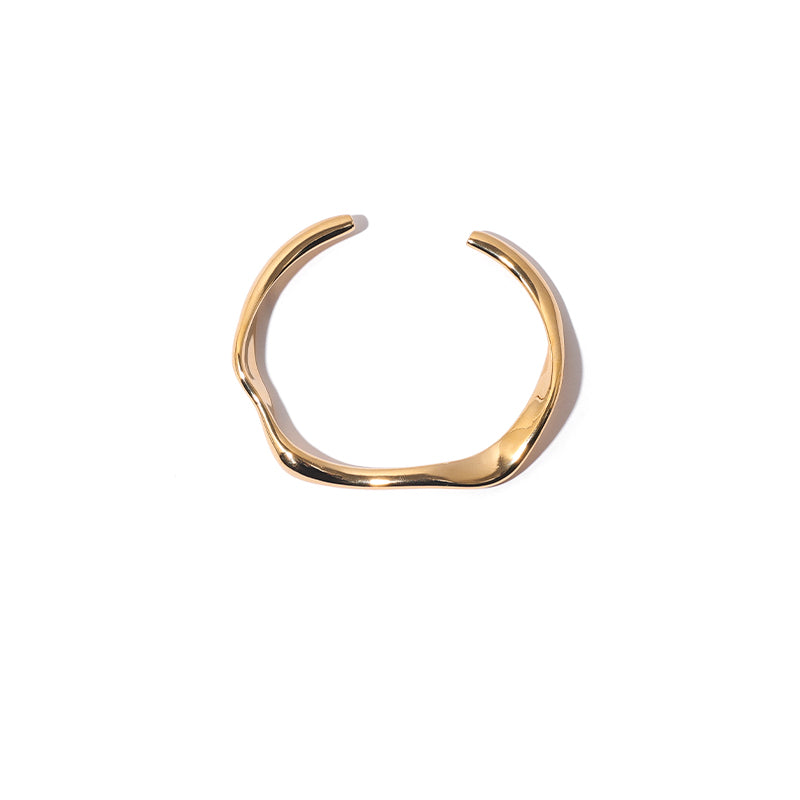 Sleek Asymmetrical Open Bangle