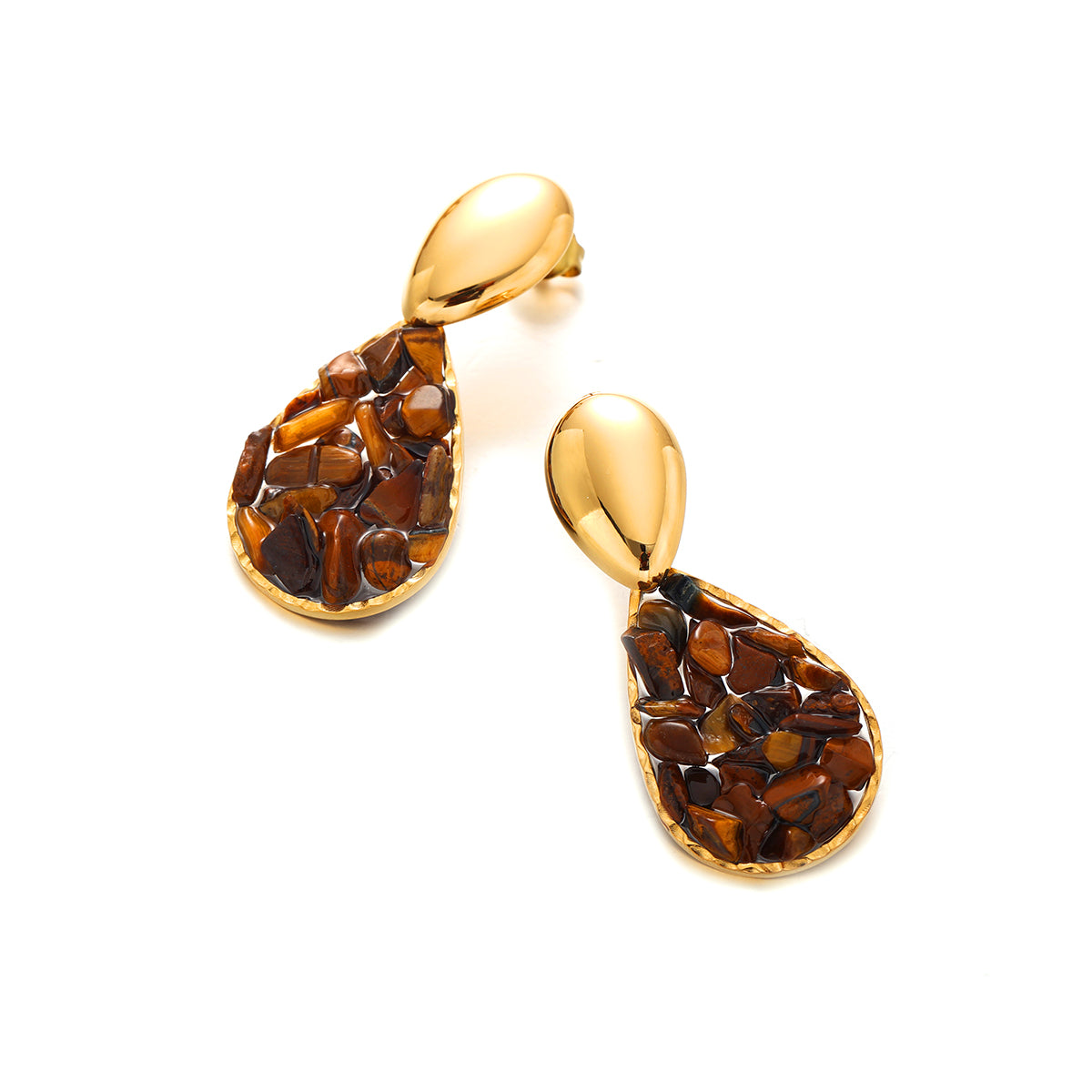 Vintage Luxe Brown Tiger Eye Earrings