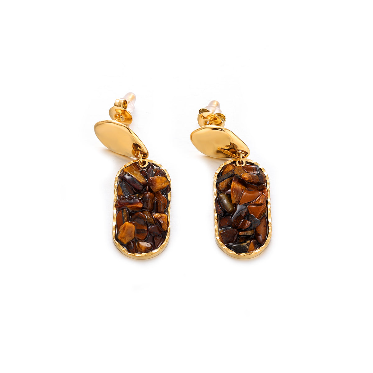Vintage Luxe Brown Tiger Eye Earrings
