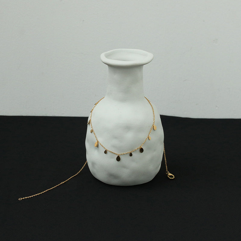 Tassel Teardrop Pendant Necklace