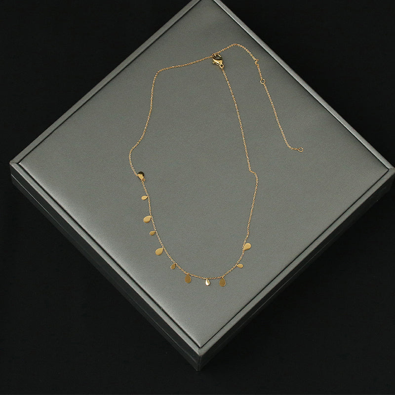 Tassel Teardrop Pendant Necklace