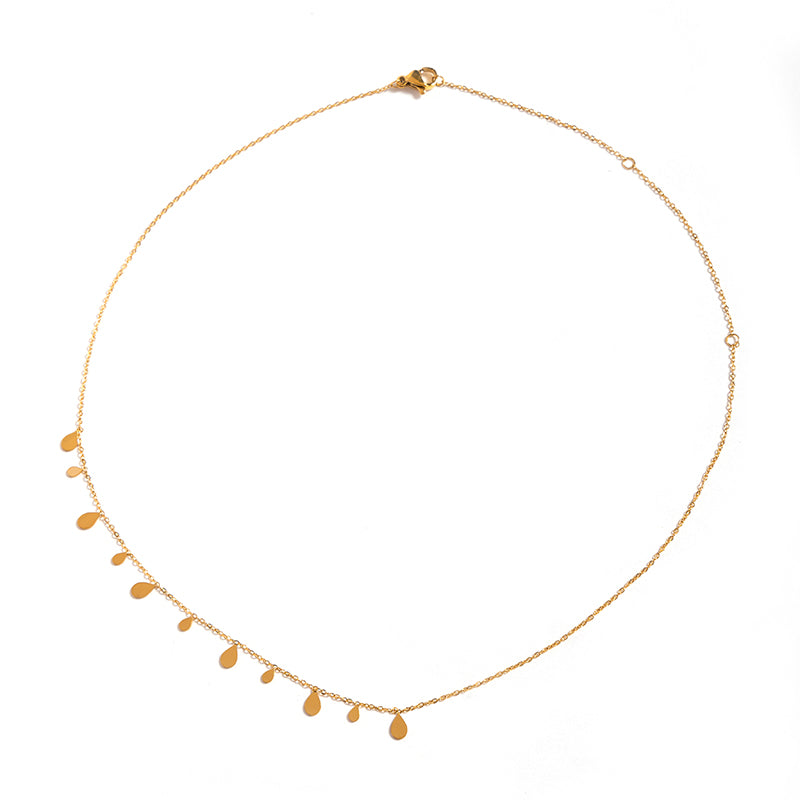 Tassel Teardrop Pendant Necklace