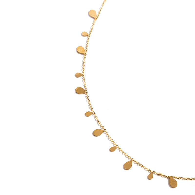 Tassel Teardrop Pendant Necklace