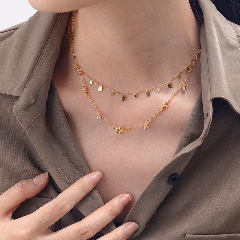 Tassel Teardrop Pendant Necklace