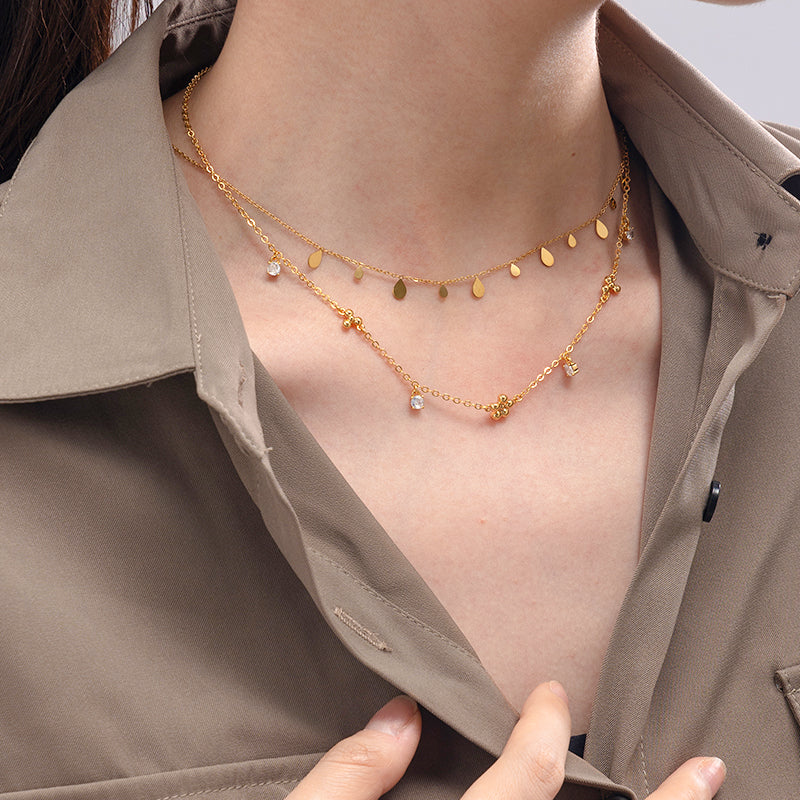 Tassel Teardrop Pendant Necklace