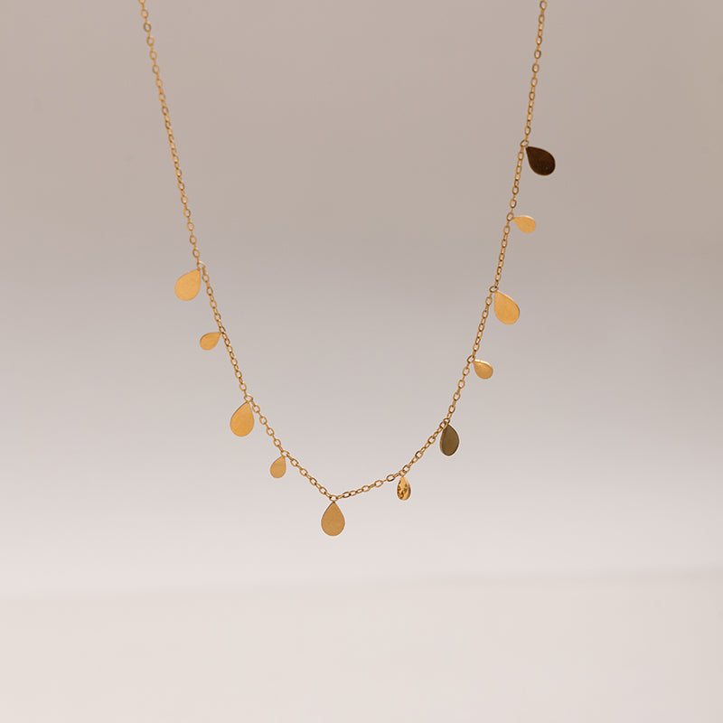 Tassel Teardrop Pendant Necklace