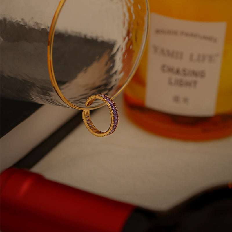 Dreamy Purple Romantic Open Ring