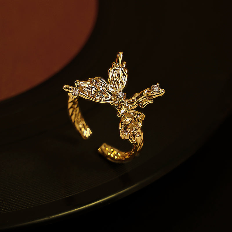 Elegant Butterfly Open Ring
